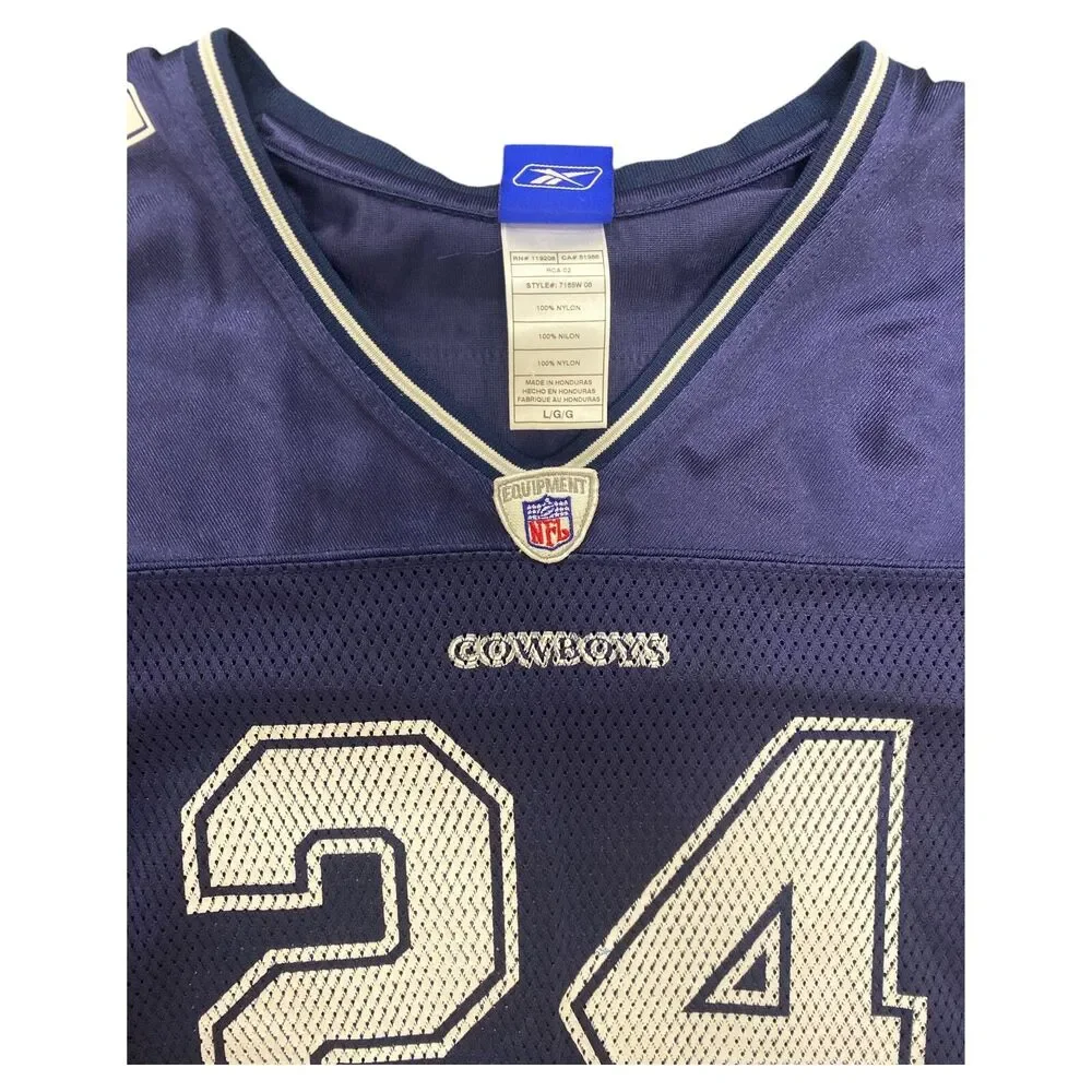 Marion Barber Reebok Dallas Cowboys #24 NFL Equipment Jersey Womens Large